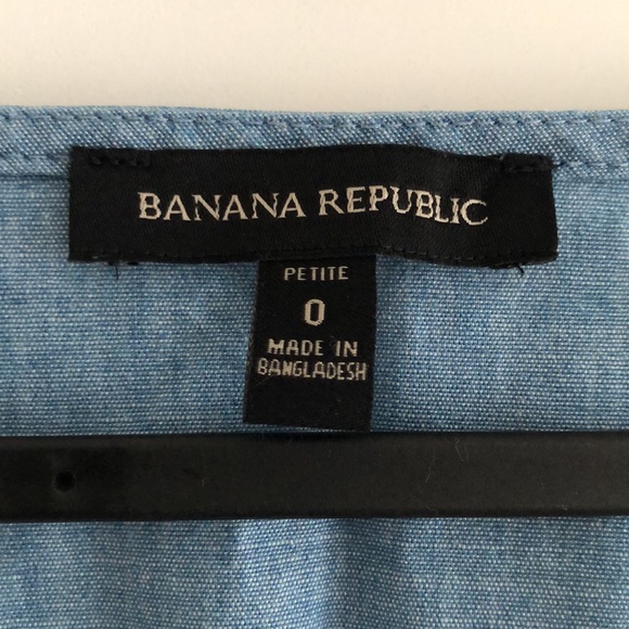 Banana Republic Chambray Mini Dress - PETITE 0 - Picture 3 of 4